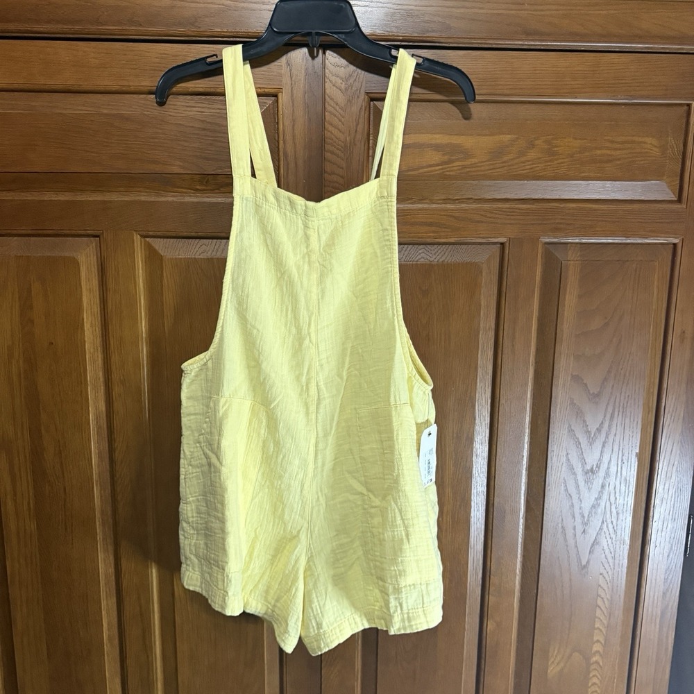 Billabong Beach Crush Gauze Romper Overalls Yellow Sands Boho Beach Large